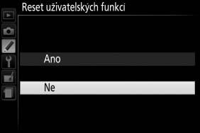 Skupiny uživatelských funkcí Hlavní