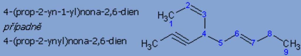 Alkeny a alkyny tvorba názvu při stejném počtu