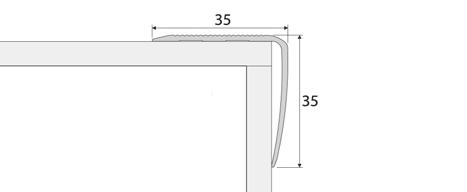 SCHODOVÉ HRANY - samolepiace kovodekór 1 m 4,08 4,90 A31 25 x 10mm (0,9m,