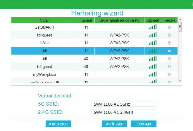 112 NL / BE Kies het netwerk en voer het wachtwoord in. Klik vervolgens op Opslaan.