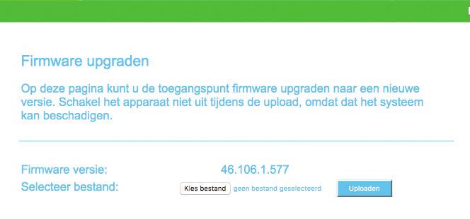 4. Instellingen opslaan/importeren Met deze functie kunt u een back-up van de huidige configuratie van het draadloze repeater of herstellen van een opgeslagen configuratie.