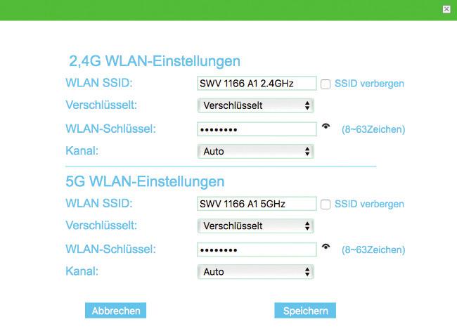 2. LAN-Einstellungen Auf dieser Seite können Sie die IP-Adresse, die DHCP Start / Ende-IP-Adresse festlegen. 3.