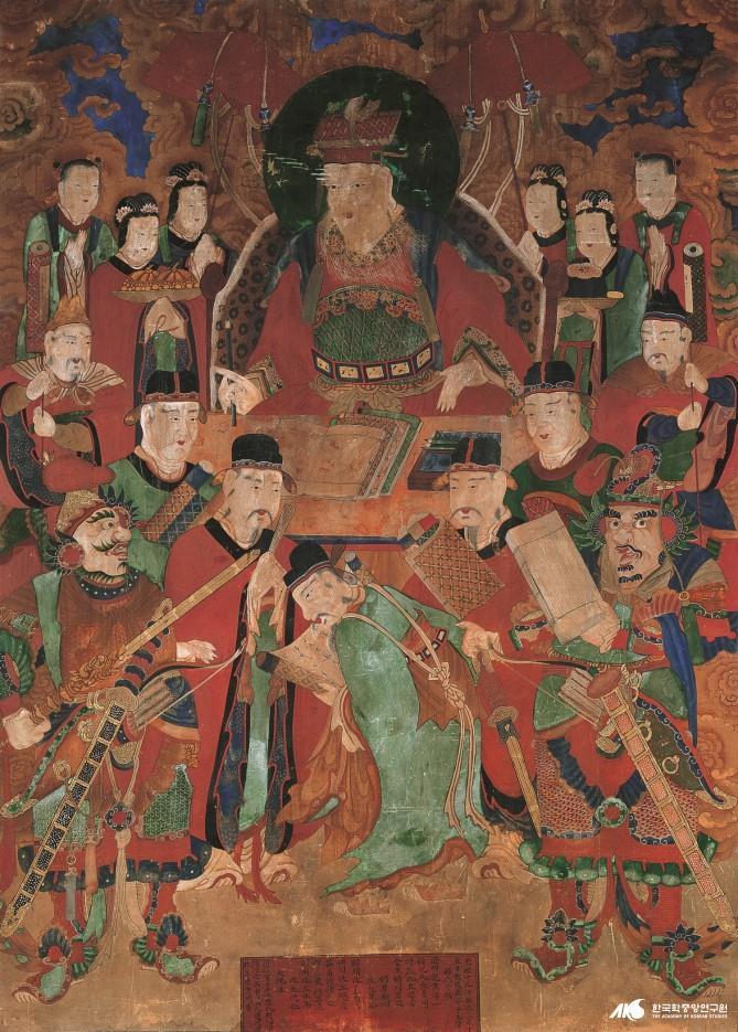 Další kategorií, ve které uţ nalezneme i výjevy pekla neboli čiok to ( 地獄圖 ), je kategorie obrazů ikonických čon ang hwa ( 尊像畵 ).