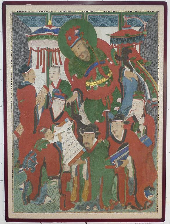 4.3.2. Obrazy deseti králů: Siwang to a hjŏnwang to Obrazy deseti králů se podle stanoveného dělení řadí mezi malby ikonické.