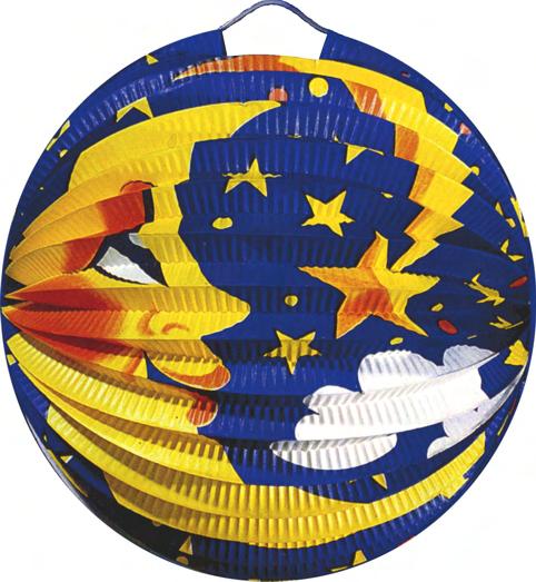Lampion rund PARTY gelb Ø 24 cm 66876 66877 = 160 (8 x