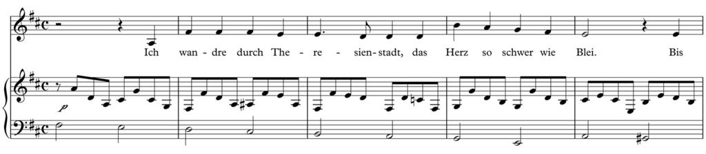 Nonetheless, the change of rhythmic action in the accompaniment here of course suggests an atmosphere of resignation, which stands in stark contrast to the rather provocative, march-like variant