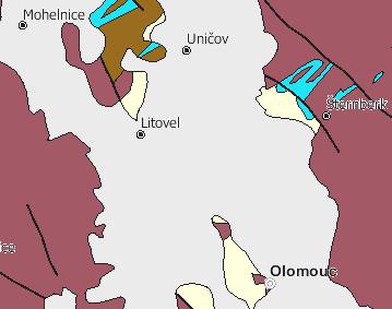 Geologie 4 3 1 1 kvartérní sedimenty (především aluvia, ale i spraše atd.