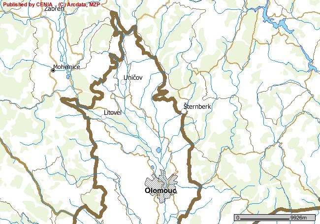 N í z k ý J e s e n í k CHKO Litovelské Pomoraví Geomorfologie ovina hranice České vysočiny a Karpat h h