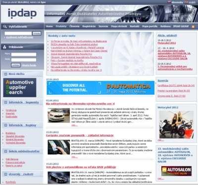 Informačný Portál Dodávateľov Automotive www.ipdap.sk 8. Modul Ostatné informácie upozorňuje na Akcie, Udalosti, Aktuality a Správy v Automotive. 9.