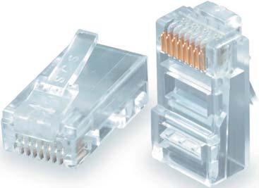 53 Ostatní Konektory Solarix Konektory Solarix typu RJ11, RJ12 a RJ45 jsou spolehlivé komponenty, které jsou konstrukčně uzpůsobeny tak, aby bylo zajištěno bezchybné spojení mezi kontakty konektoru a