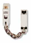 Dveřní řetězy, komfortní závory, dveřní zarážky Bezpečnostní dveřní řetězy se spojovacím materiálem TK 6 TK 6 Standardní dveřní řetěz s vestavěnou pružinou proti