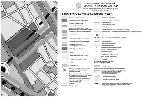 Број 32 50 СЛУЖБЕНИ ЛИСТ ГРАДА БЕОГРАДА 26. јун 2013. 6. ПЛАНИРАНА НАМЕНА И НАЧИН КОРИШЋЕЊА ЗЕМЉИШТА Плански основ за израду Плана детаљне регулације је Генерални план града Београда 2021.