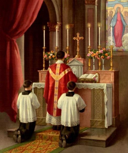 INTROIT VSTUP Introit je žalm, ktorým sa uvádza sv. omša pre daný deň. Introit má svoje korene v žalmoch, ktoré spieval chór a procesia kňazov, keď vstupovali do kostola.