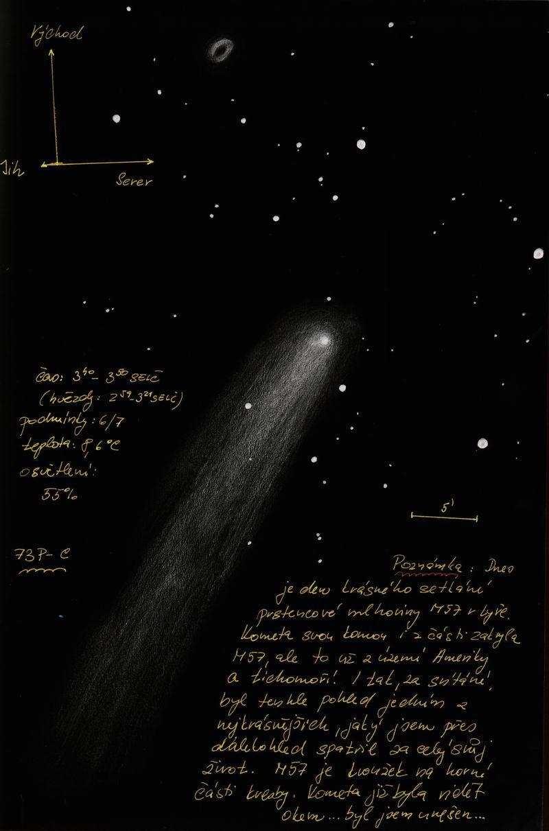 Segment C komety 73P míjí