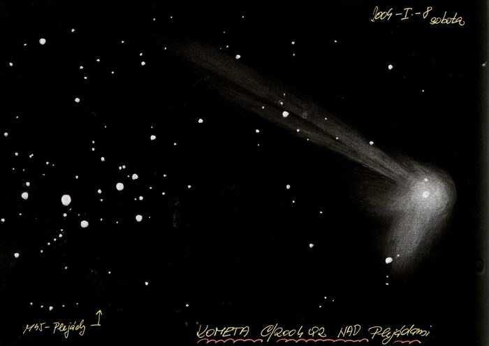 Jakoby si jasné komety st ídaly své stráže, 27. srpna 2004 oznámil sv j nový objev Donald E.