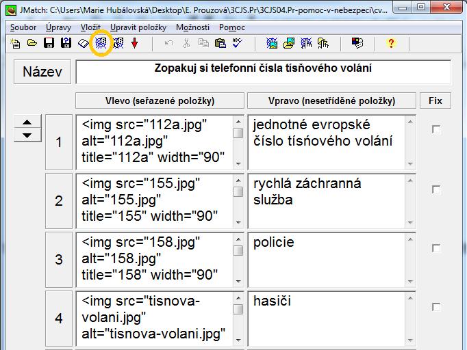 2. Typ výstupu Výběr z nabídky - pro uložení použijeme ikonu s pavučinou a se 6 a kartou obrázek 51.