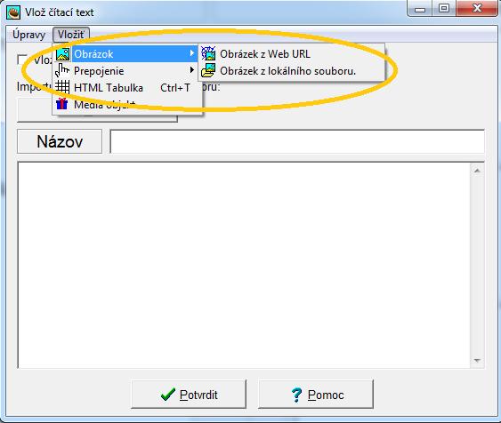 Klikneme na položky menu Vložit, Obrázek a rozhodnete se, zda vložit obrázek z Webu nebo