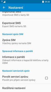 13 z 41 Nastavení střediska zpráv SMS a