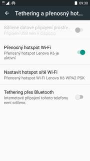 Dále vyberete Tethering a přenosný hotspot. 4.