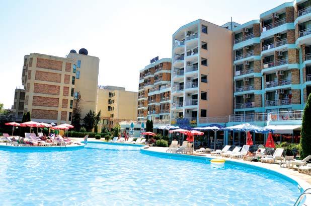 ultra pláž 150m wifi dieťa do 13 rokov Hotel sa nachádza v južnej časti letoviska Slnečné pobrežie.