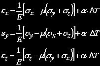 , můžeme vypočítat dle rovnice ( ) kde a je je koeficient teplotní roztažnosti materiálu, ΔT je