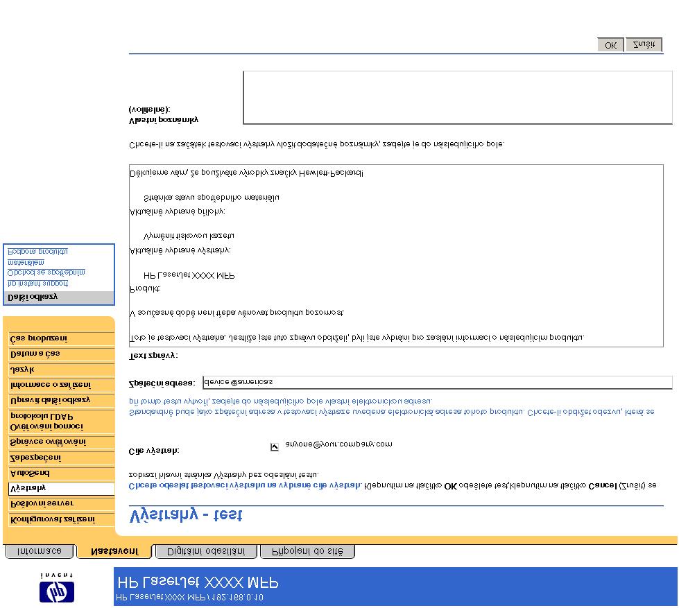 Stránka protokolu událostí Data XML Pokud je jeden z cílů, které jste vybrali pro příjem výstrah, automatický počítačový systém, měli byste zvolit možnost Data XML.