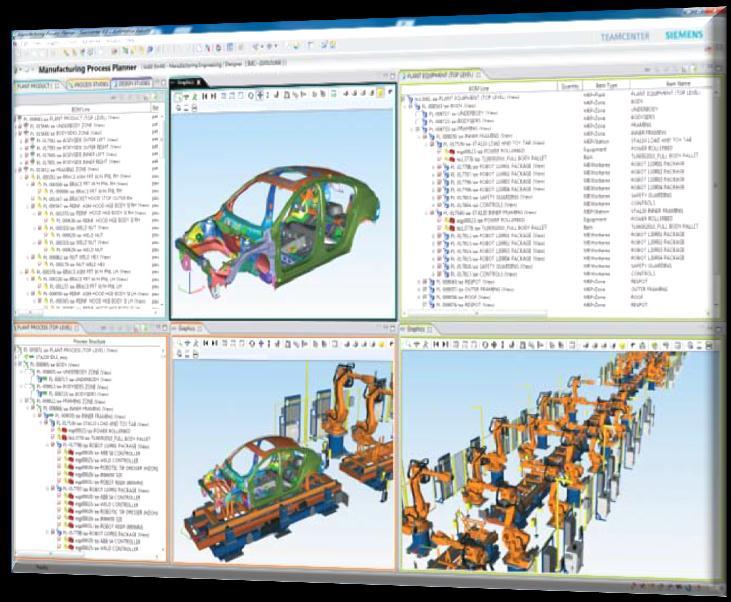 Process Designer / TC Manufacturing Process Planner Přínosy: Klíčové funkce: Intuitivní uživatelské prostředí Vytváření procesů využitím nejlepších šablon Možnost výkonného vyhledávání a kontroly