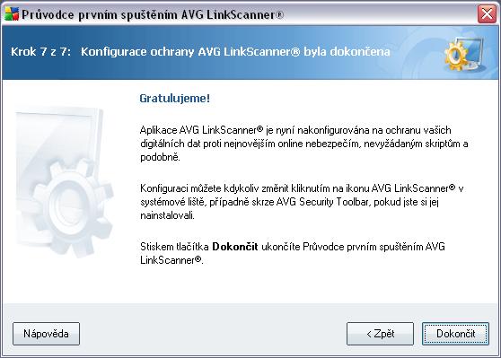 4.6. Konfigurace ochrany AVG 8.5 LinkScanner dokončena Nyní je váš AVG 8.