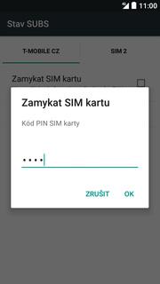 Zapnutí PIN kódu Nastavení. Vyberete možnost Zabezpečení. 3. Dále zvolíte Nastavení zámku SIM karty. 4.