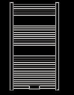 TECHNICKÉ SPECIFIKACE Radiátor Cool: Model Cool se nabízí ve čtyřech roztečích (vzdáleností mezi osami svislých trubek) od 450 do 600 mm. a ve čtyřech výškách od 858 do 1740 mm.