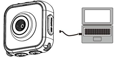 12 Reproduktor 13 Mikrofon 14 Slot pro micro SD kartu POUŽITÍ Nabíjení vestavěné lithiové baterie Kamera má vestavěnou 3,7 V lithiovou baterii.