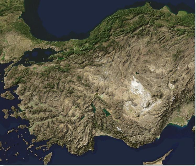 Oblast jezer na JZ Turecka
