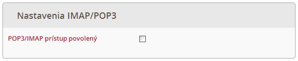 protokolu IMAP alebo POP3 si môžete nastaviť v záložke Nastavenia IMAP/POP3 (Obr. 24). Obr.