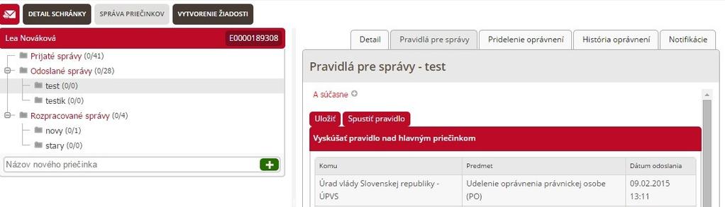 Zmena je okamžite aplikovaná. Obr. 34 Presunutie priečinka 2.8.