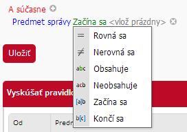 <prázdny> si zadefinuje časti pravidla (Obr. 37). Obr.