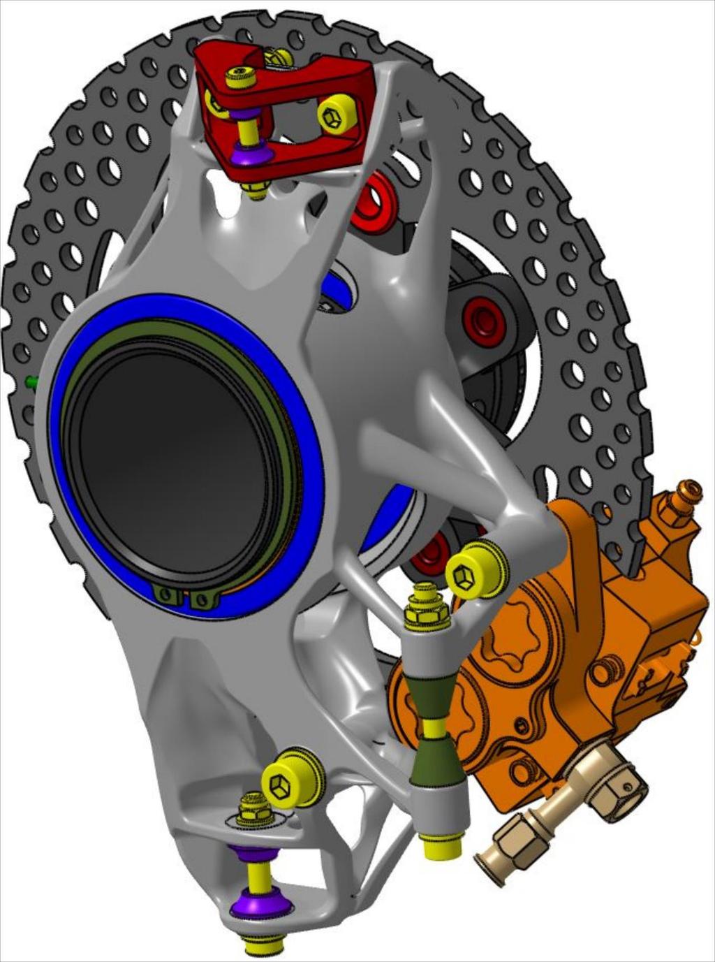 KONSTRUKČNÍ ŘEŠENÍ Hotový model byl vložen do konečné sestavy těhlice a exportován do programu PTC Creo, aby mohl být umístěn do kompletního modelu Dragon 7.