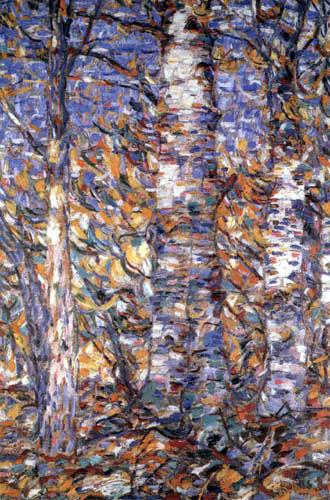 5. Christian Rohlfs, Březový les, 1907, olen na plátně,