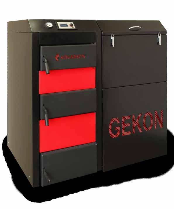 Boiler is used also for heating of the usage water and fullfils all the parameters according the strict norm called ECODESIGN Ecology - Gekon boiler can combust brown coal (fraction up to 4 cm) and