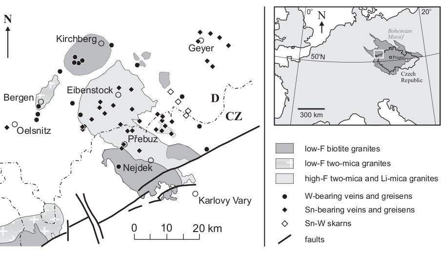 2. Geologické poměry Intruze blatenského masivu je součástí západokrušnohorského granitového plutonu v zóně saxothuringika variského orogénu.