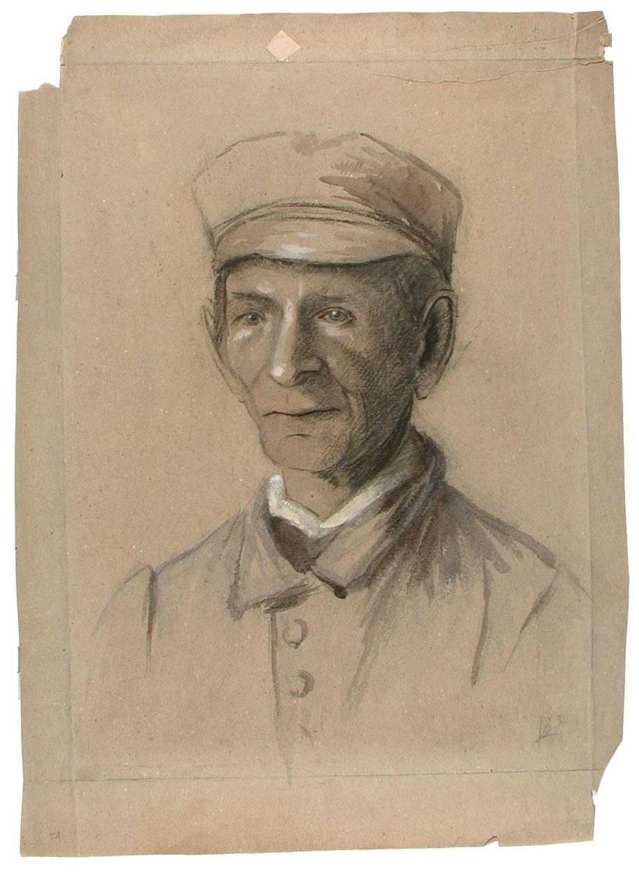 (Krajánek Ručička ), avant 1882, dessin au crayon et lavis sur