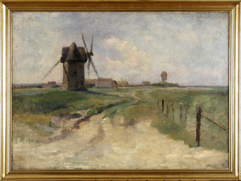 Paysage au moulin à vent (Krajina s větrným mlýnem), 1889, huile sur toile.