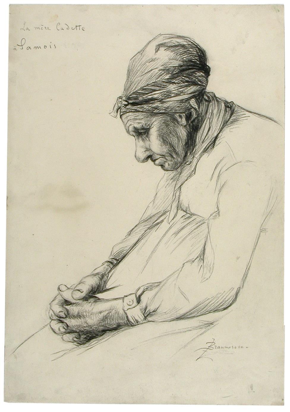 La mère Cadette, 1887, crayon sur papier.