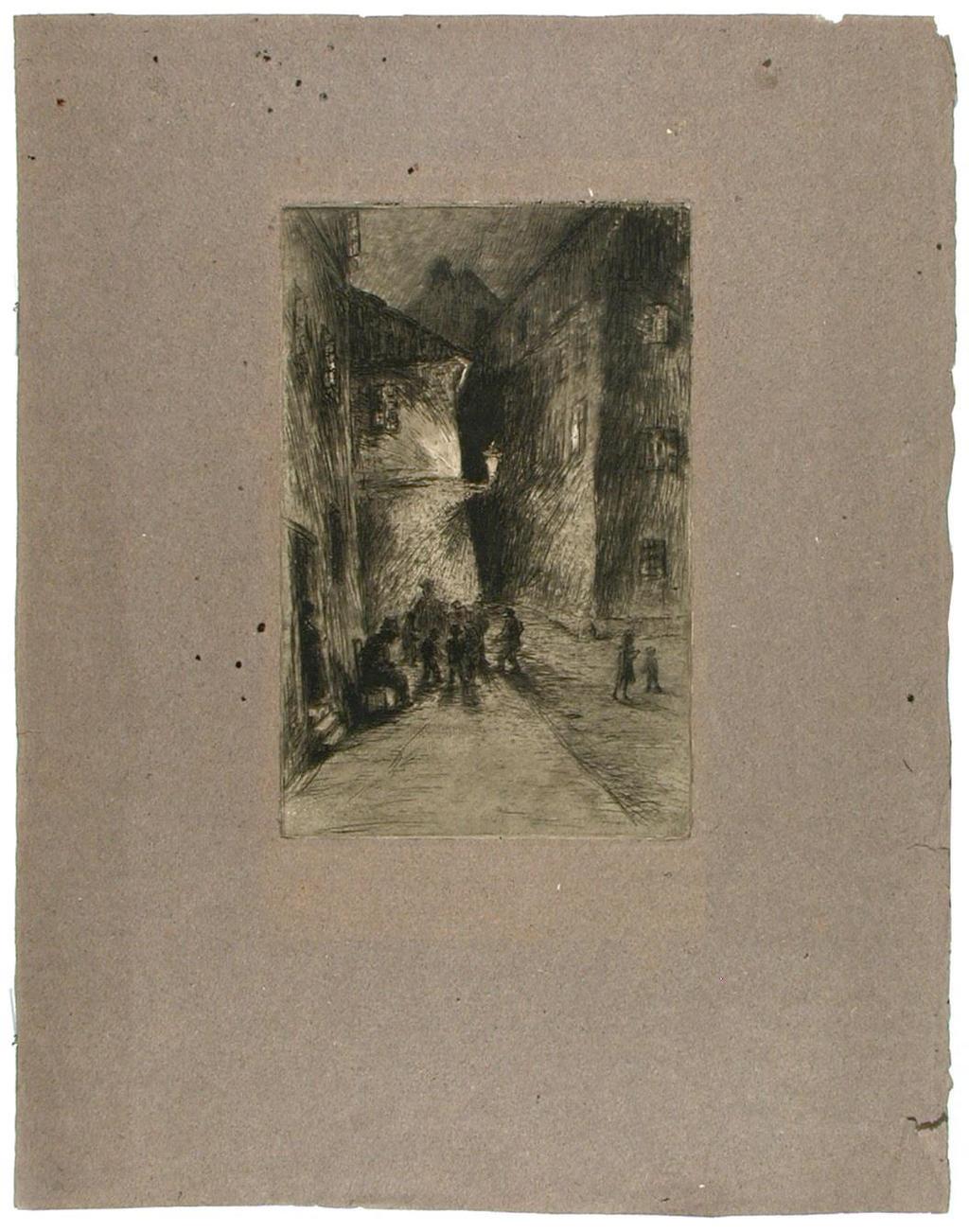 La ruelle Maislova, 1906, eau-forte.