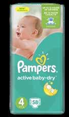 42% Pampers active baby-dry 4 (8-14 kg) 58