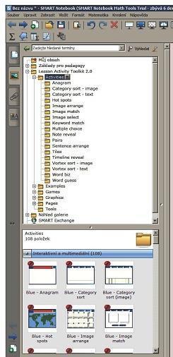 Software pro tvorbu interaktivních materiálů 25 U flashových souborů z galerie Lesson Activity Toolkit je dále třeba nastavit údaje, které jsou