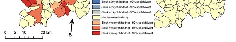 Šebrov-Kateřina (20,47 %) a Svinošice (21,97 %).