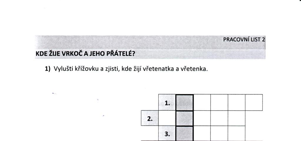 Obrázek 7: Pracovní list č.