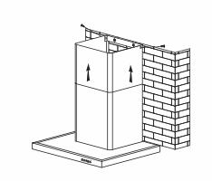 FR 2 / INSTALLATION DE VOTRE APPAREIL MONTAGE DE LA CHEMINEE Evacuation extérieure - Calculez la hauteur finale pour fixer l étrier en U de support de la cheminée (pièce B fig.