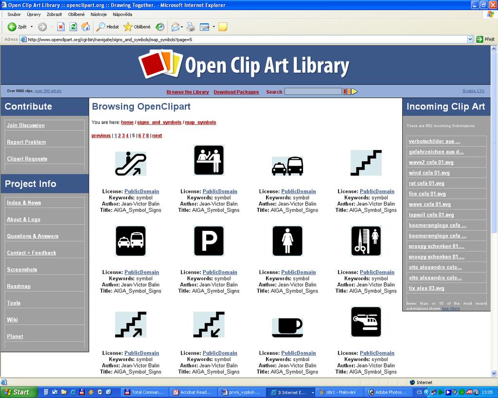 Obr. 13. Internetová stránka s mapovými symboly 4.2 Map Symbol Brewer Map Symbol Brewer je prototyp aplikace k znázorňování mapových symbolů v digitální podobě na monitorech v různých měřítkách.