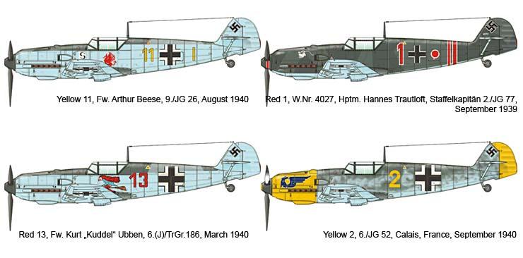 Hodně modelářů si myslí, že Bf 109E-1 byl první z Emilů, a po něm pak následovaly verze E-3 a E-4.